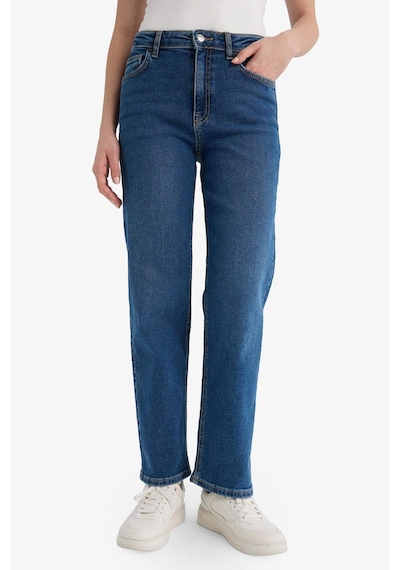 Defacto Comfort Straight Normal Bel Bilek Boy Jean Yıkamalı Pantolon F9726ax25wnnm34 Mavi-nm34
