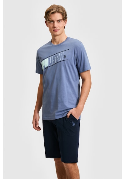 U.s. Polo Assn. Erkek İndigo Pijama Takım 50326136-vr028