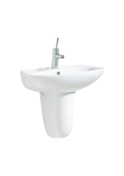 Creavit Pitta 45 x 55 CM Batarya Delikli Lavabo +Sedef Yarım Ayak