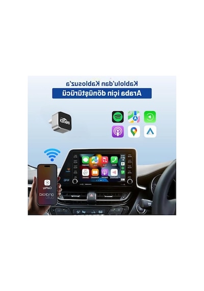 Kablosuz Oto Görüntü Adaptörü İle 2in1 Carplay Ve Android Bağlantısı