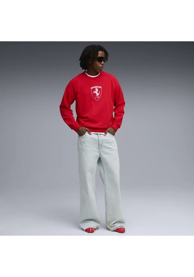 Puma Ferrari Tonal Shield Cn Kırmızı Erkek Sweatsirt