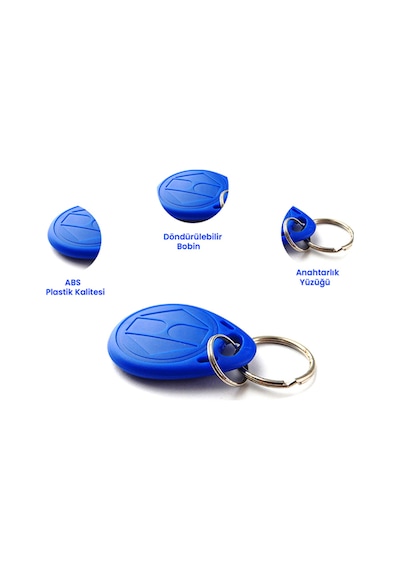 Sr-602 H Yazılabilir Ve Kopyalanabilir Rfıd Proximity Anahtarlık 125 Khz Keyfob Geçiş Kontrol Çipi 50 Adet
