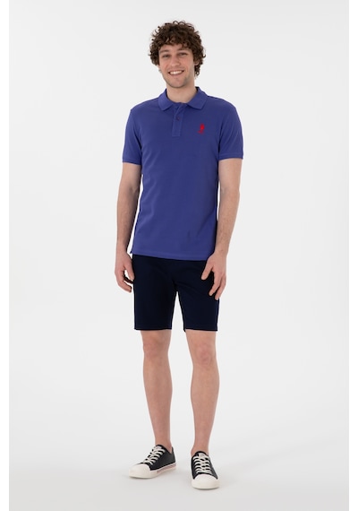 U.S. Polo Assn. Erkek Slim Fit Polo Yaka Saks Basic Tişört 50298041-VR212