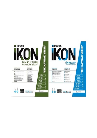 Pruva Akademi 8. Sınıf Din Kültürü + İnkılap Defter Seti 2 Kitap 2023