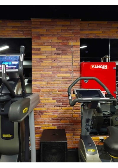 5 Adet X Kesme Taş Desenli 3D Strafor Köpük Duvar Kaplama Paneli (446785899)
