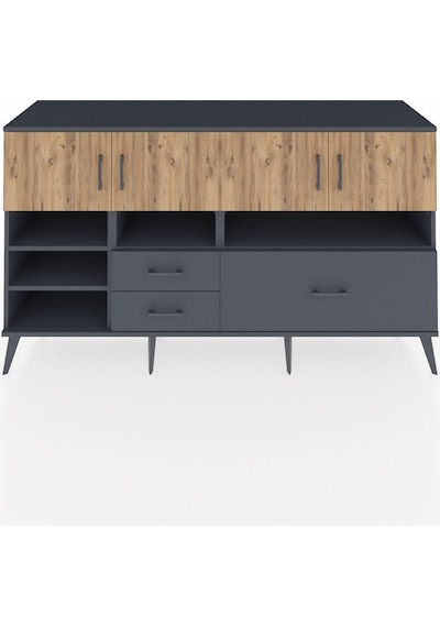Hyperion Konsol 8 Raflı 3 Çekmeceli 4 Kapaklı 176x44x99 Antrasit- Antrasit-çam/antrasit Hyperion Konsol 8 Raflı 3 Çekmeceli 4 Kapaklı 176x44x99 Antrasit- Antrasit-çam/antrasit