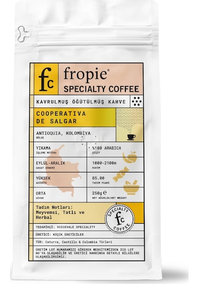 Fropie Nitelikli Kahve Kolombiya Öğütülmüş 250 G