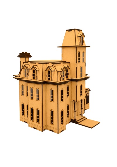 The Addams House V2 Ahşap Maket Seti Dıy Gotik Köşk Mimari Koleksiyoner Modeli 162 Parça