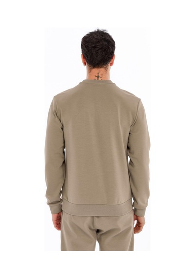 AR-MA Arma Erkek Slim Fit Sweatshirt Yazı Baskılı, Scuba Interlok, Bisiklet Yaka, Basic K30124685502 Gri - Bej AR-MA Arma Erkek Slim Fit Sweatshirt Yazı Baskılı, Scuba Interlok, Bisiklet Yaka, Basic K30124685502 Gri - Bej