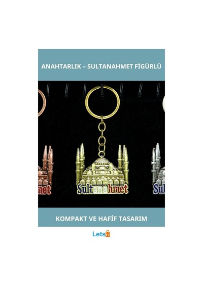 Metal Sultanahmet Anahtarlık Şık Ve Dayanıklı Çok Renkli