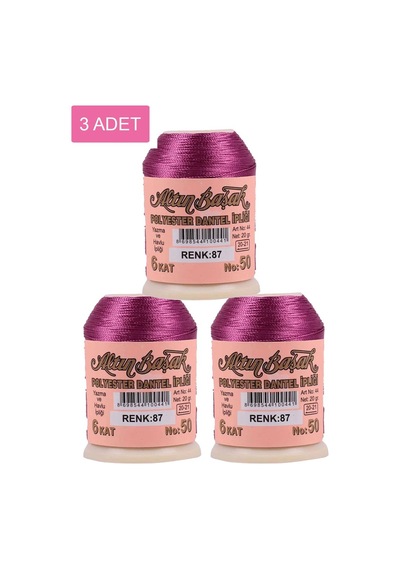 3 Adet Altınbaşak Oya Ve Dantel İpi 20 Gr - Royaleks - No: 087 Çok Renkli