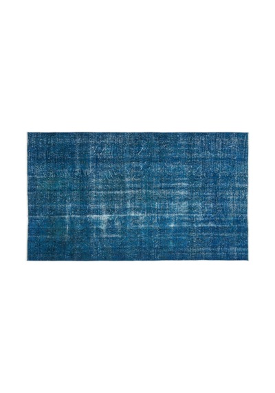 El Dokuması Vintage Yün-pamuk Turkuaz Halı 10898 161 X 277 Cm