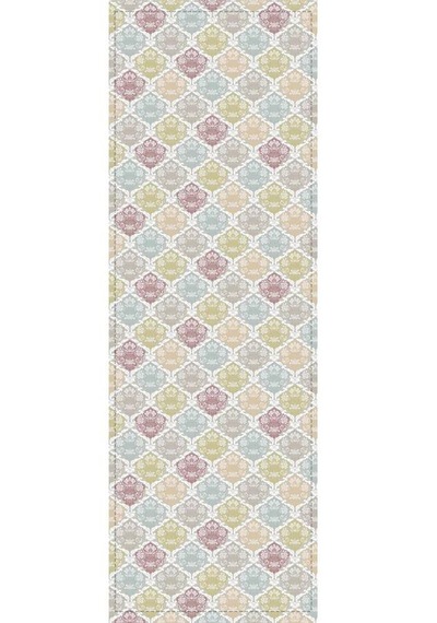 Çok Renkli Damask Premium Masa Örtüsü Runner Rnr416n11