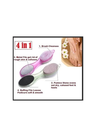 Törpülü Fırçalı Topuk Taşı - 4in1