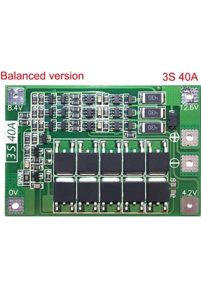 Elektronikport-3S 40A 12.6V Bms Koruma Kartı Lityum Batarya 18650 26650 Li-İon L