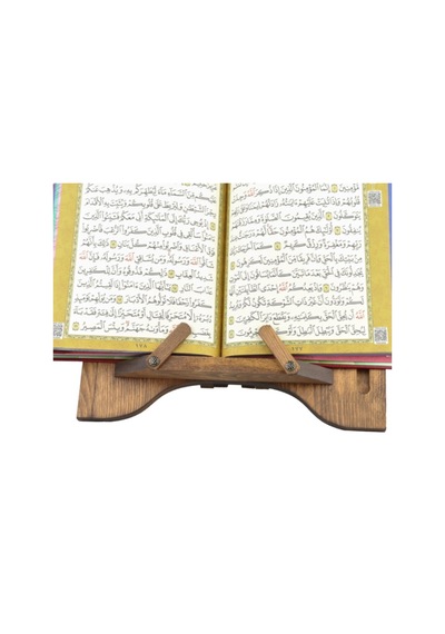 Ahşap Masaüstü Oymalı Rahle Kademeli Tabletlik Kitap Okuma Standı