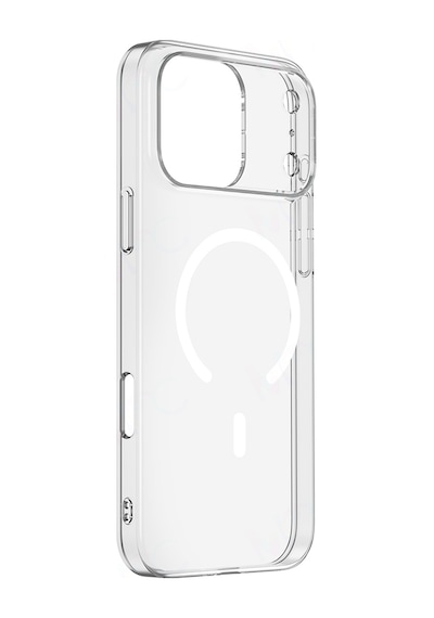 Apple Uyumlu iPhone 17 Pro Kılıf M-safe Şarj Özellikli Şeffaf Kamera Çerçeveli Porto Kılıf Şeffaf