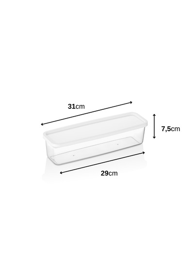 3'lü Vakumlu Erzak Saklama Kabı Bakliyat Kabı Buzdolabı Düzenleyici 3x1400ml Çok Renkli