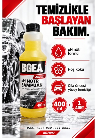 Bgea Ph Nötr Oto Yıkama Şampuanı 400 Ml