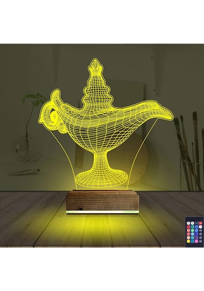 Luvivia Alaaddin Sihirli Lamba 3d Lamba - Masa Gece Lambası Şeffaf