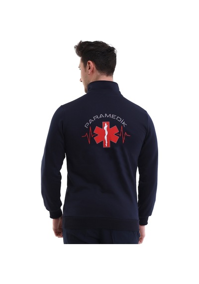 Paramedik Sweatshırt Kışlık Balıkçı Yaka Lacivert-7348