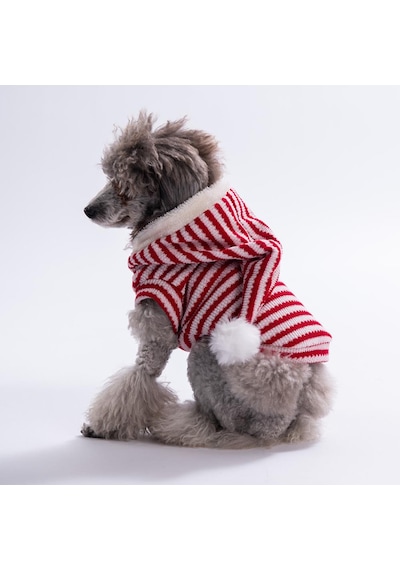 Candycane Yelek-sweat Kırmızı Çizgili Şapkalı Triko Yılbaşı Noel Köpek Kıyafeti Kedi Kıyafeti Köpek Kolsuz Sweati Candycane Yelek-sweat Kırmızı Çizgili Şapkalı Triko Yılbaşı Noel Köpek Kıyafeti Kedi Kıyafeti Köpek Kolsuz Sweati
