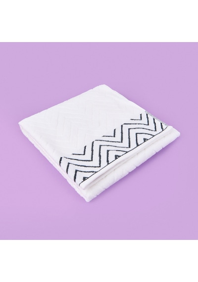Soft Wave Banyo Havlusu - Beyaz - 70x140 Cm Renkli