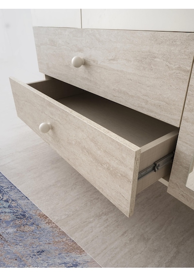 Petra 3 Kapaklı Aynalı Elbise Dolabı Gardrop 120x55x200
