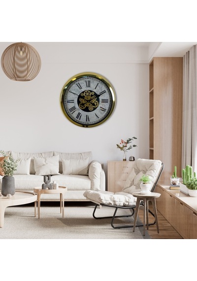 Gold Atlas Royale 60 Cm Çarklı Duvar Saati Standart