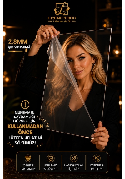 Şeffaf Pleksi Levha 2.8mm - 3mm Cam Görünümlü Kırılmaz Akrilik Pleksiglass Mika Tüm Ebatlar Kare Pleksi, Yuvarlak Pleksi, Dikdörtgen Pleksi