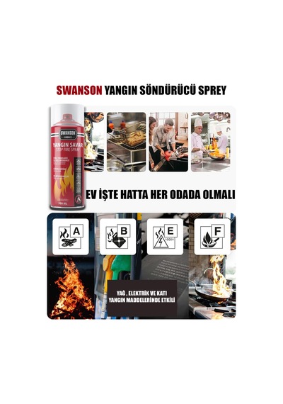 Çok Amaçlı Yangın Söndürücü Sprey 2 Adet