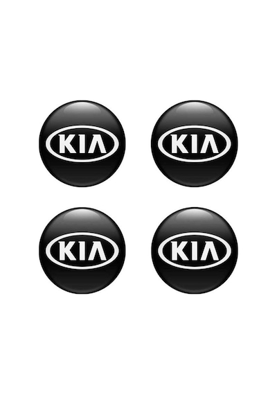 Kia Logo Jant Torpido Direksiyon Damla Sticker Logo Seti 8 Adet