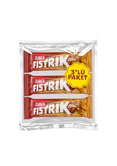 Züber Yer Fıstıklı Kuruyemiş Bar 3 X 30 G - 8 Adet Tarı