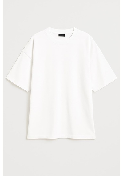 Erkek Bisiklet Yaka Oversize %100 Pamuk T-shirt Çok Renkli