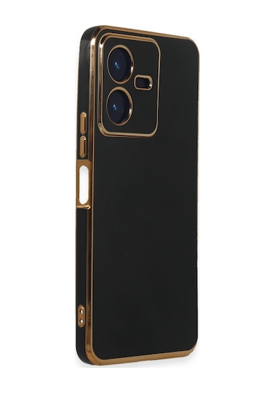 Vivo Y22 2022 Uyumlu Kılıf Volet Silikon - Siyah