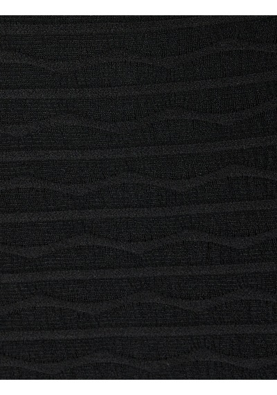 Koton Astarlı Midi Boy Slim Fit Yarı Transparan Dokulu Etek Siyah 5wak10464ek Siyah
