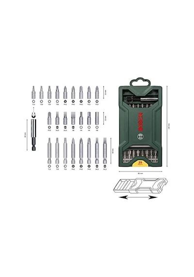 Bosch 25 Parçalı X-line Vidalama Seti