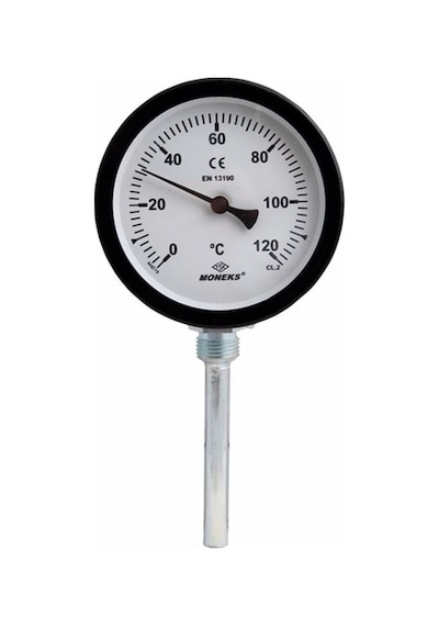 100 0°C / +120°C Alttan Çıkışlı Kazan Termometresi