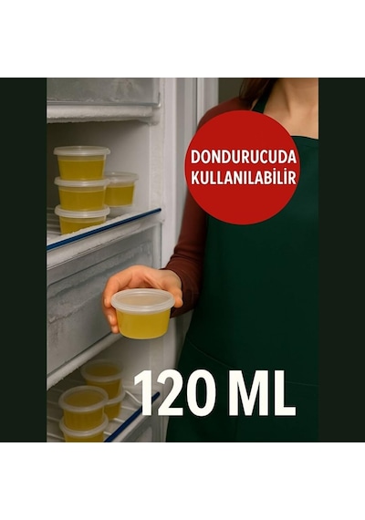 Jouis Saklama Kabı Sos 50 Adet 120 Ml 4 Oz Kemik Suyu, İlik Suyu, Anne Sütü, Sos Ve Püre Dondurucu Uyumlu Buzlu Diğer