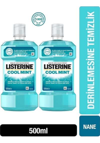 Listerine Cool Mint Ağız Bakım Suyu 2 x 500 ML