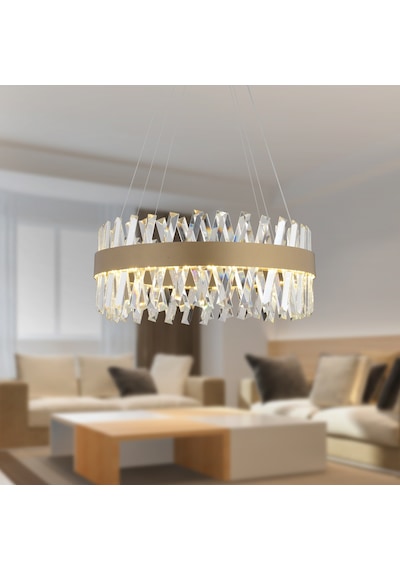 Brampton 50'lik Eskitme Ledli Yemek Masası Üstü, Oturma Odası, Salon Avize