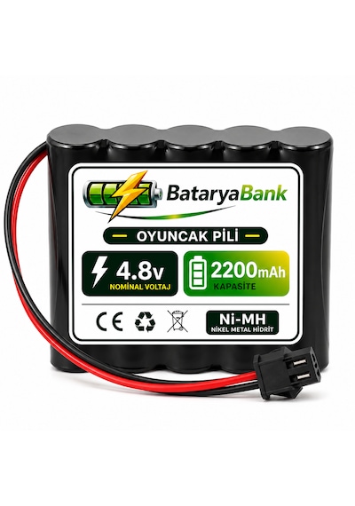4.8v 2200mah Oyuncak Pili Siyah Soket Şarjlı Batarya Rc Araba Ve Oyuncak Aküsü