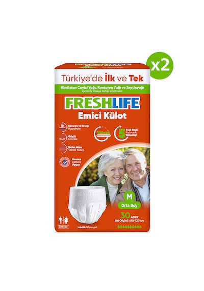 Freshlife Emici Külot Hasta Bezi M 2 x 30'lu