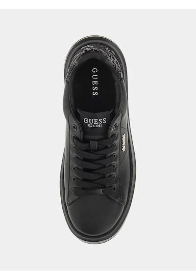 Guess Elbina Hakiki Deri Kadın Sneaker Ayakkabı Flfe10ele12 Siyah