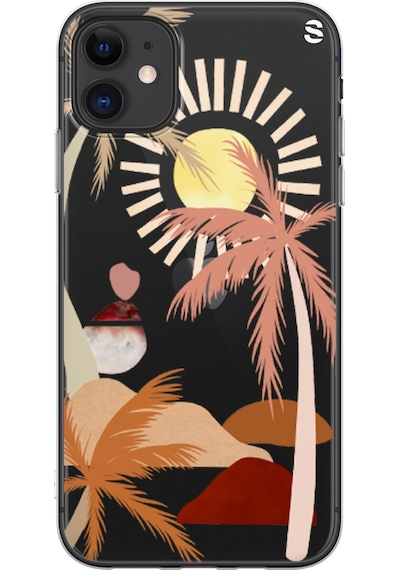 Apple Uyumlu iPhone 11 Uyumlu Miami Art Tasarımlı Süper Şeffaf Telefon Kılıfı