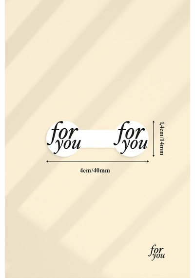 For You Model1 Beyaz İp Fitil Etiketi 100 Adet