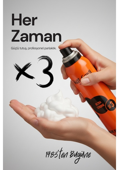 Akat Gardi Saç Köpüğü Ultra Strong No:3 Turuncu 200 Ml