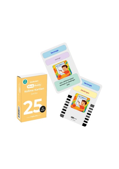 Bigibuddy Wordsbuddy Çocuklar İçin Türkçe İngilizce Temel Öğrenim Paketi 90 Kart 3'lü Set Cihaz Hariç