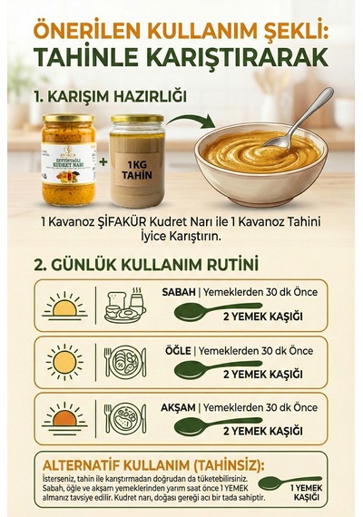 Şifakür Kudret Narı Püresi Zeytinyağlı Kantaron Çörek Otu Susam Yağlı Doğal Karışım 850ml