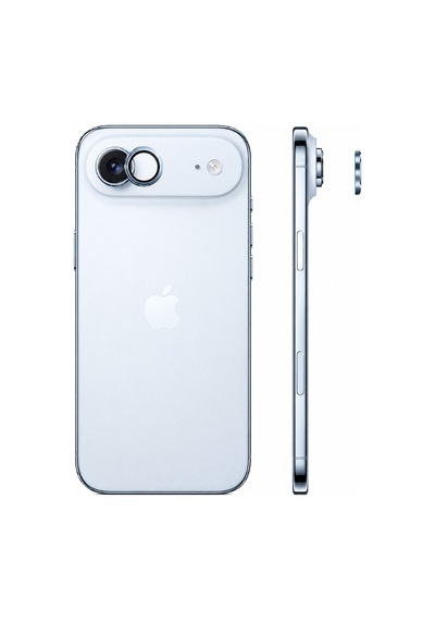 Safir Lens İphone 17 Air Uyumlu Kolay Kurulum Aparatlı Alüminyum Çerçeveli 9h Kamera Lens Koruyucu Mavi